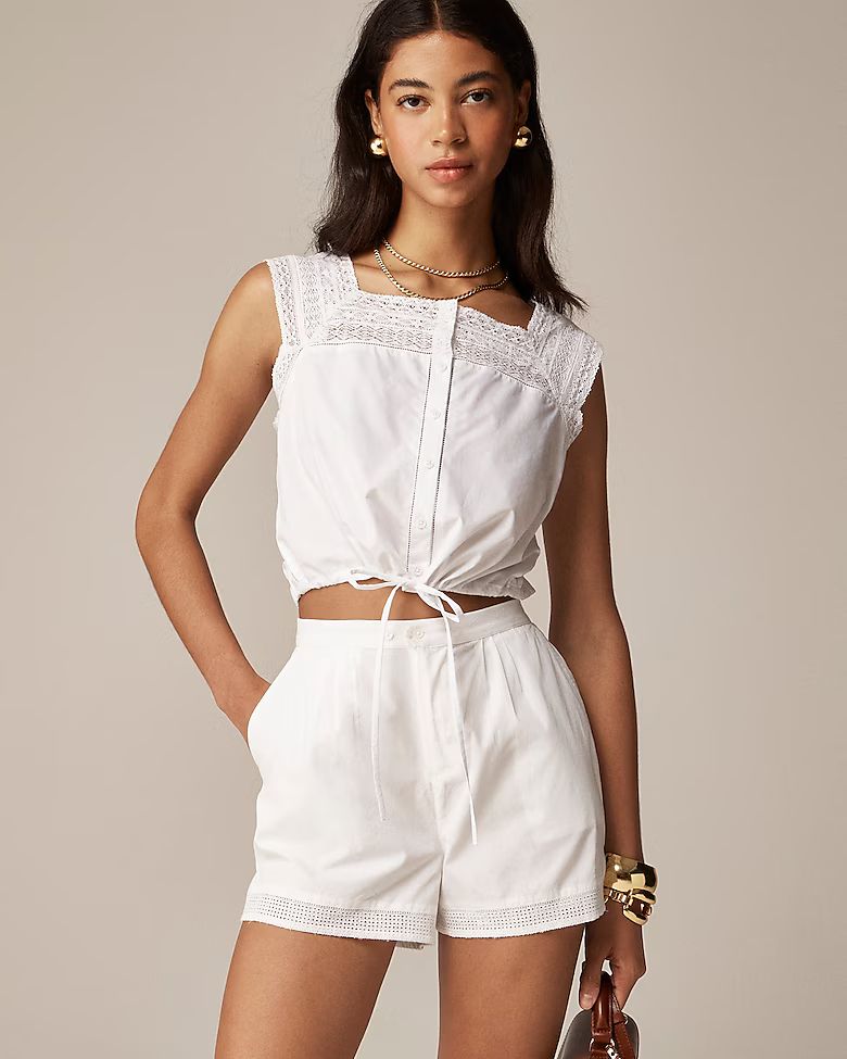 Eyelet pull-on short | J. Crew US