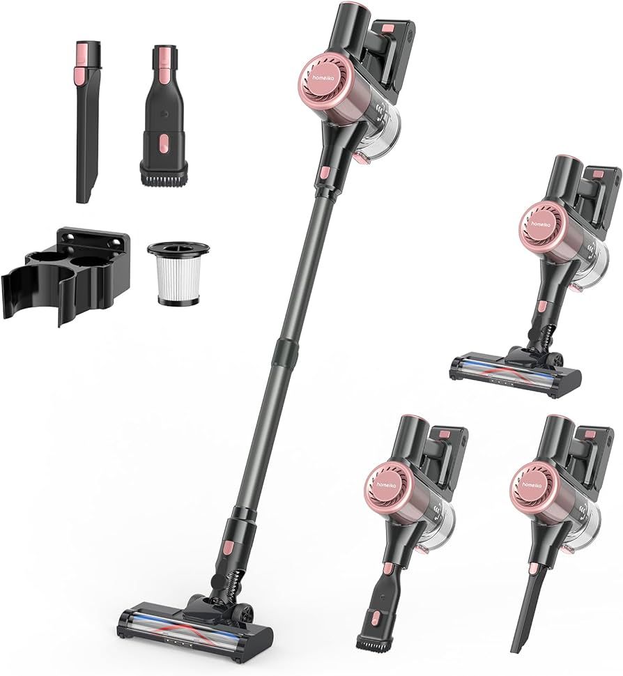 Homeika 28Kpa Cordless Vacuum, 380W Motor, 8-in-1 Lightweight Stick Vac with 50 Min Battery for C... | Amazon (US)