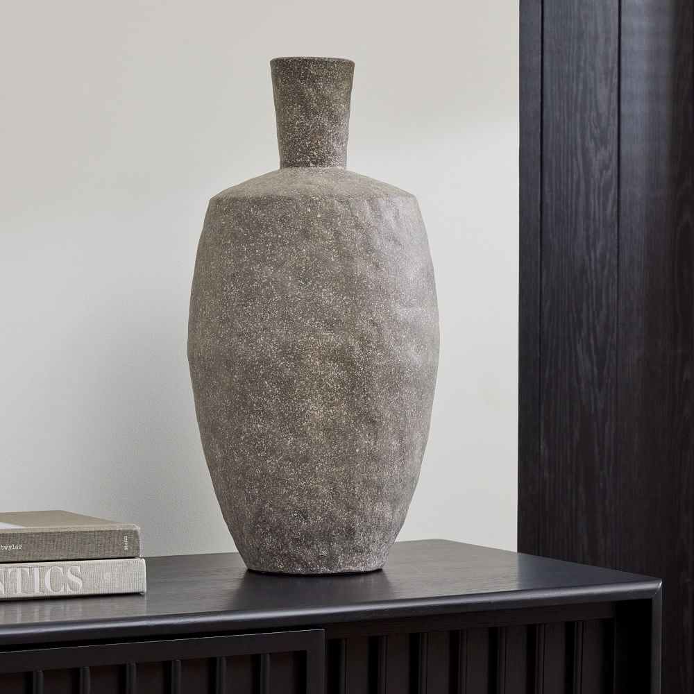 Shape Studies Vases, Vase, Grey, Ceramic, Oversized | West Elm (US)