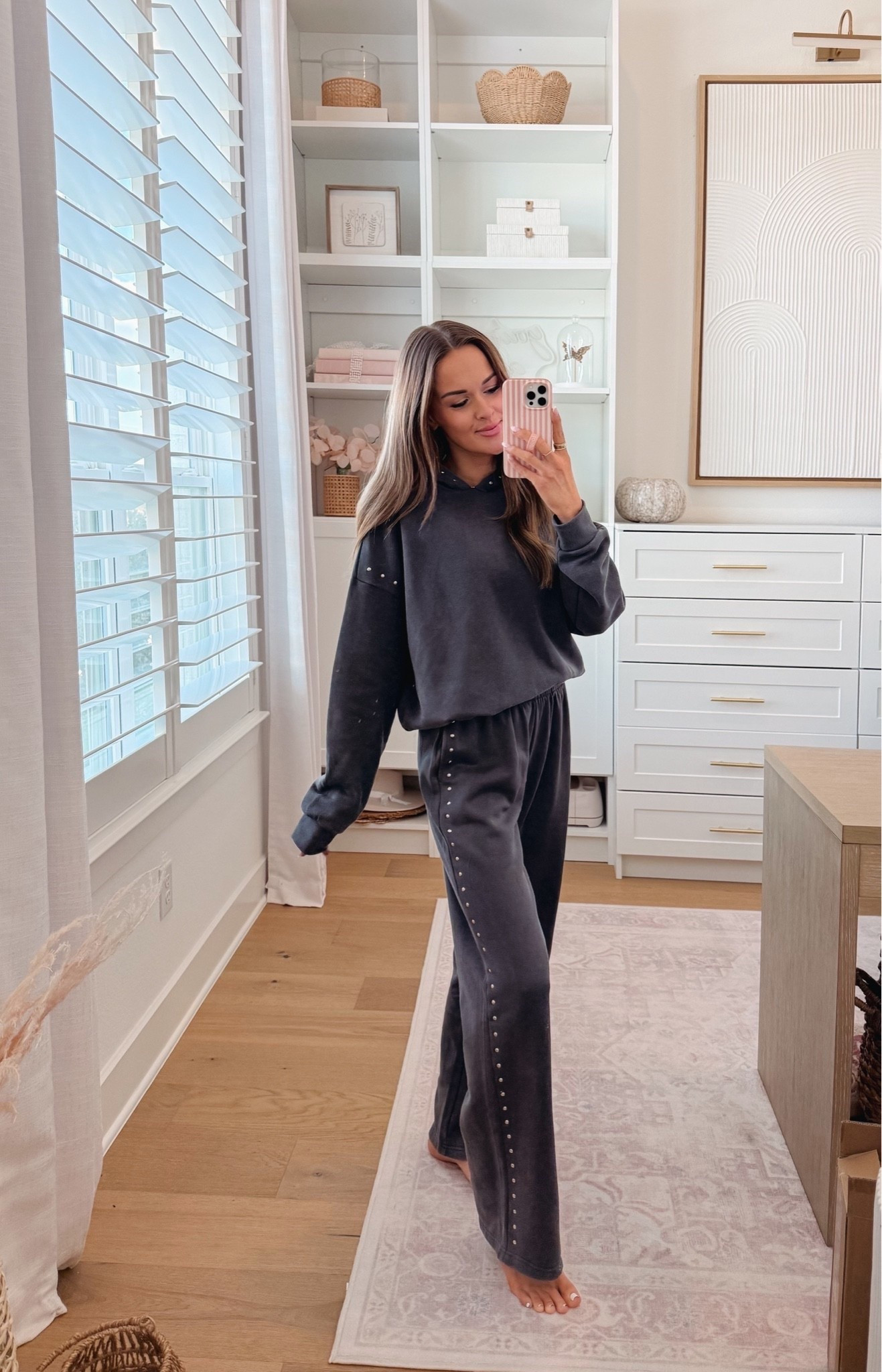 Genuinely SO impressed with this Walmart set and running for the other color too!! Cutest studded detail and only $16 per piece! I’m wearing XS bottoms & S hoodie ( for a slightly oversized feel)

#LTKootd #LTKdayinmylife #LTKselfcare