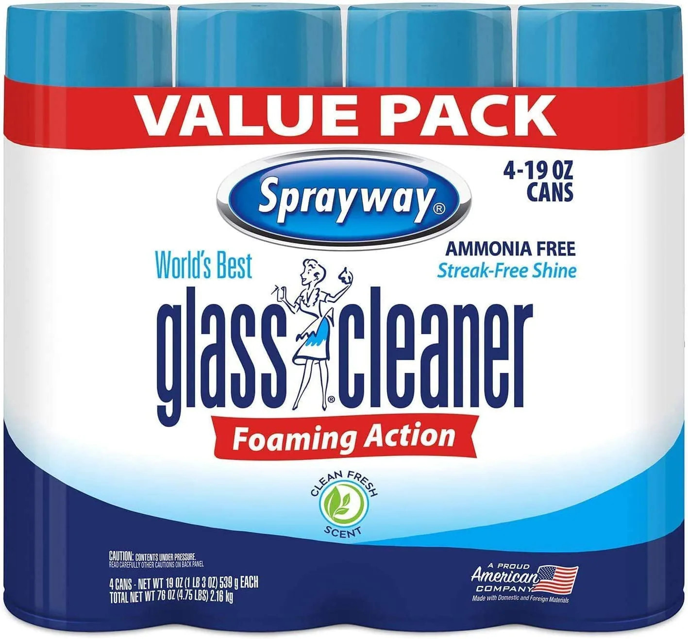 Sprayway A Product of Glass Cleaner (19oz 4pk.) | 19OZ-4P-A979 | Lowe's