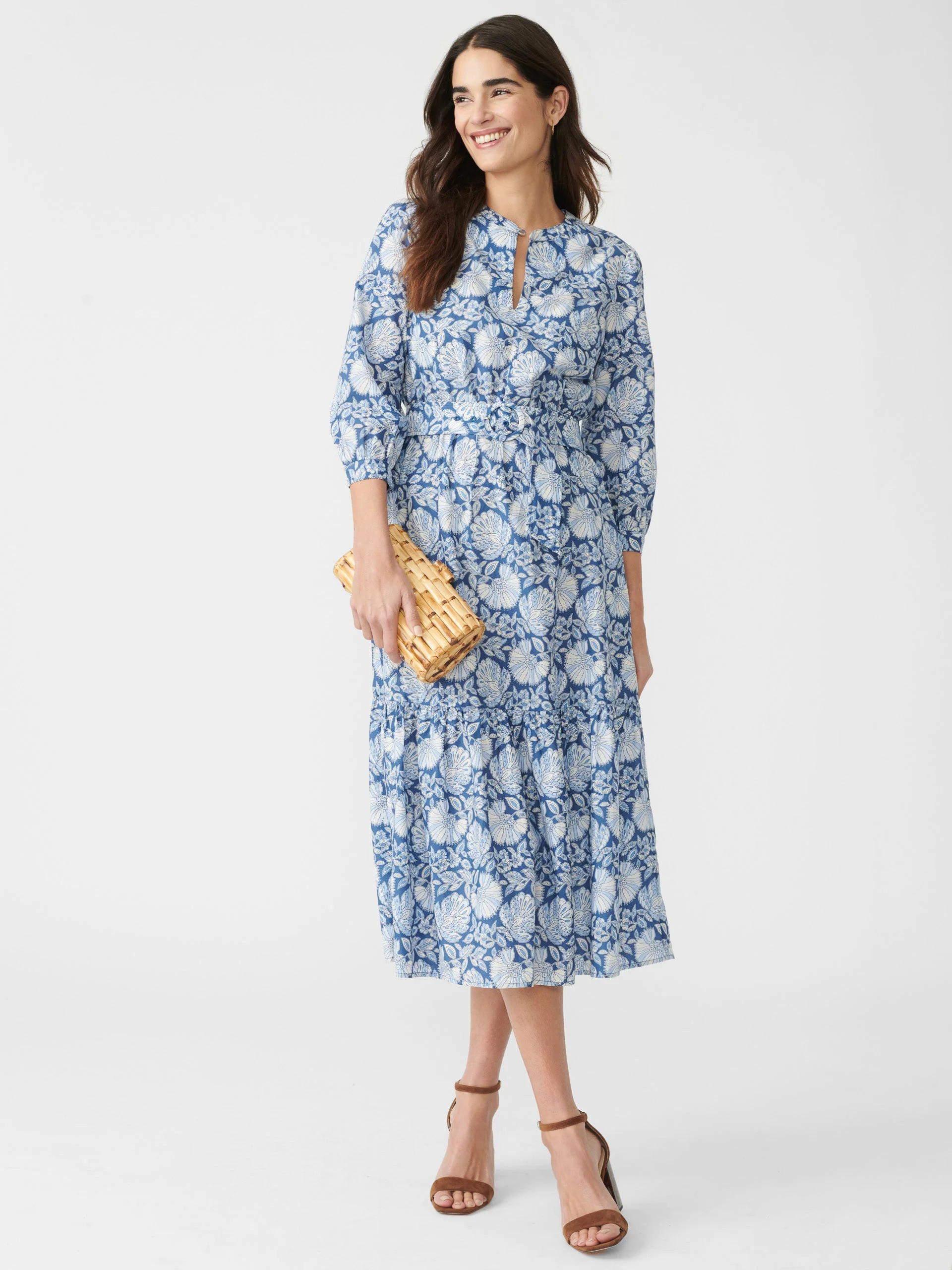 Cerina Silk Dress in Palmilla | J.McLaughlin