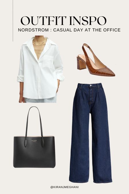Casual days at the office!

denim | work chic | work wear | spring chic | style guide | purses | bags | trousers | pants | button downs | tops | shirts | sling backs | neutrals

#LTKFind #LTKstyletip #LTKU