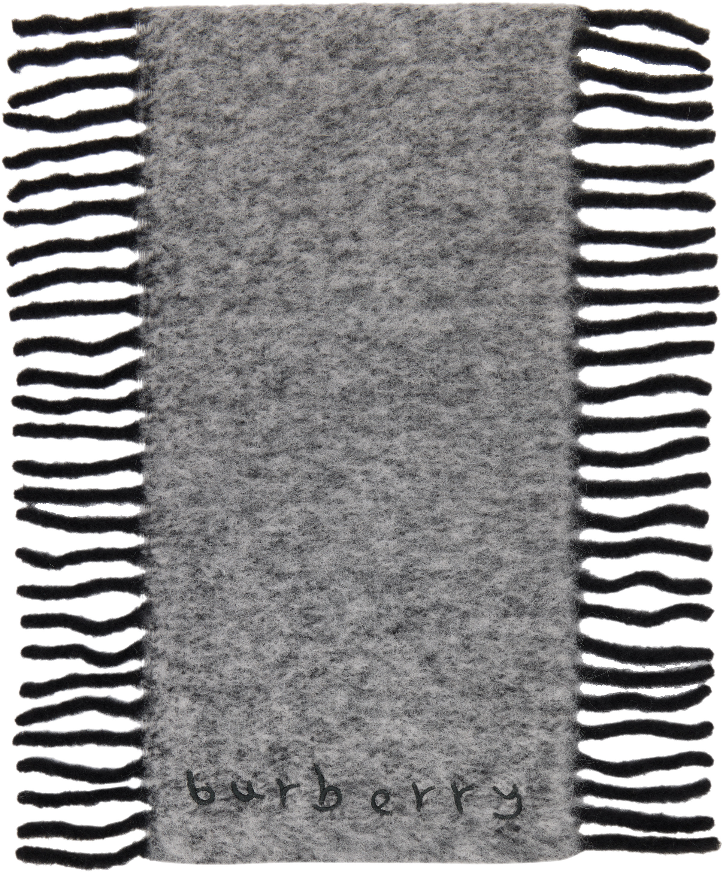 Burberry Gray Alpaca Wool Blend Happy Scarf | SSENSE