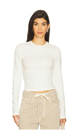 Cotton Jersey Long Sleeve T-Shirt in Marble | Revolve Clothing (Global)