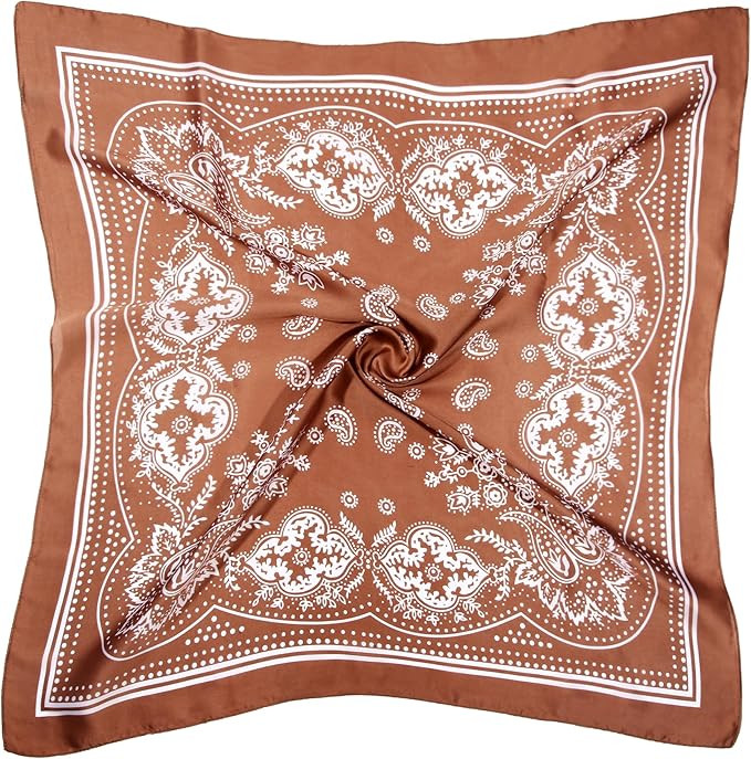 Satin Head Scarf - 27.5 Inches Silk Bandana Hair Wrap Square Scarf for Women & Girls | Amazon (US)