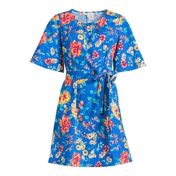 The Pioneer Woman Scoop Neck Bell Sleeve Dress, Women’s - Walmart.com | Walmart (US)