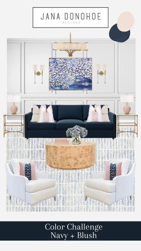 Navy and blush living room and home decor

#LTKfamily #LTKstyletip #LTKhome