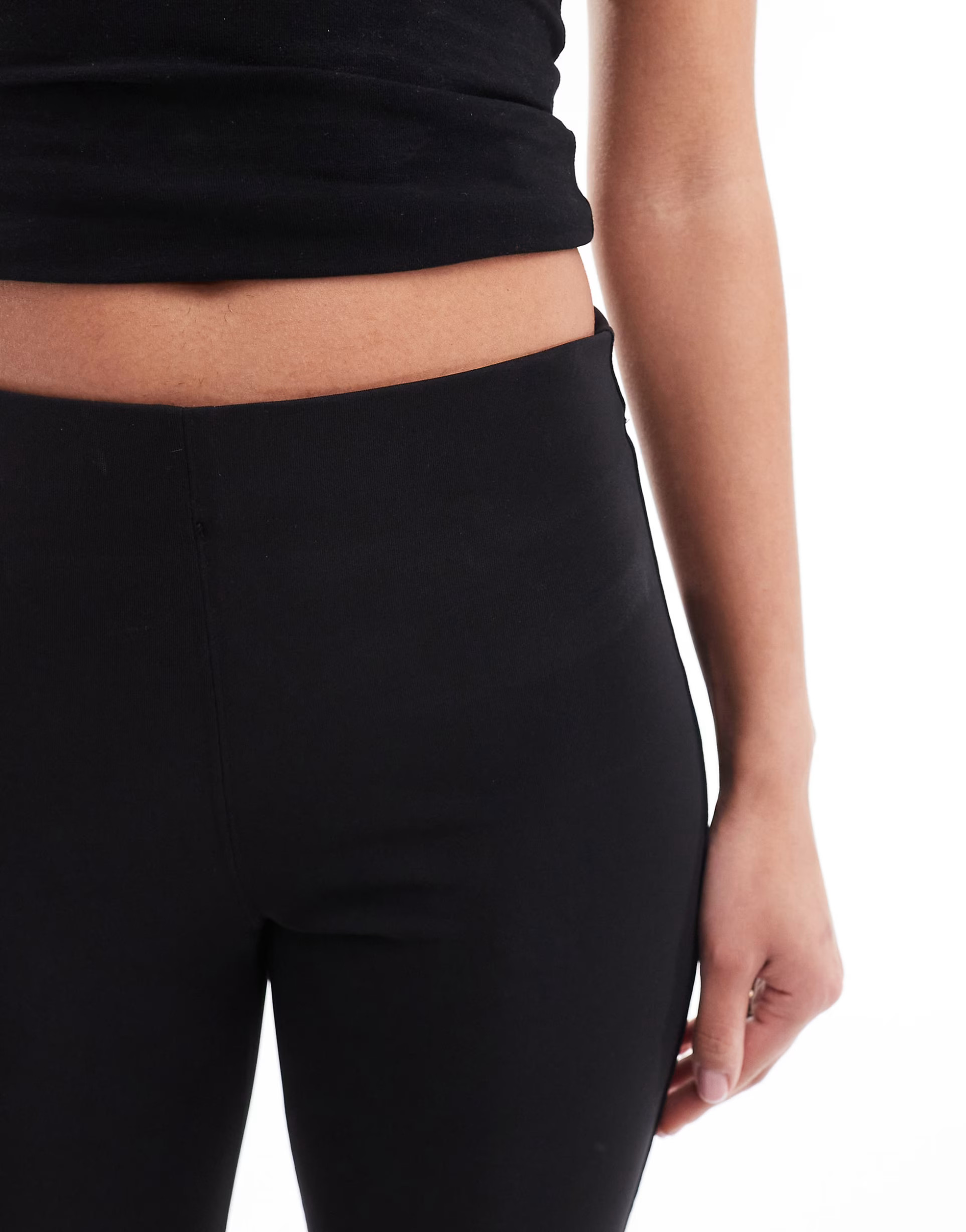 Bershka capri trousers in black  | ASOS | ASOS (Global)