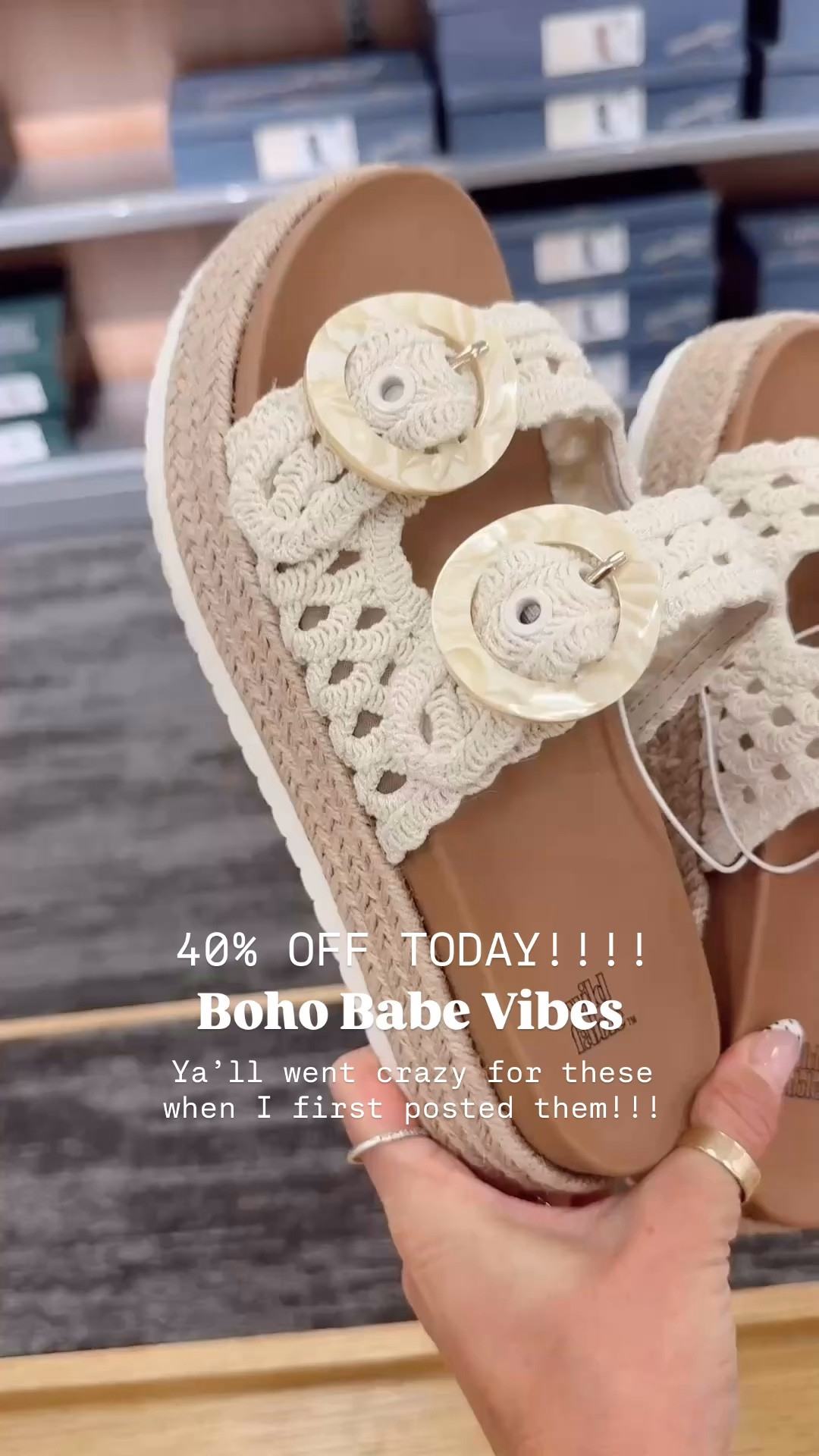 40% off these boho babe sandals!

#LTKdayinmylife #LTKSaleAlert #LTKmomlife