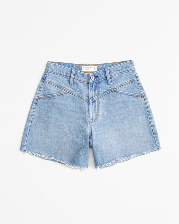 Women's Curve Love High Rise Dad Short | Women's Bottoms | Abercrombie.com | Abercrombie & Fitch (US)