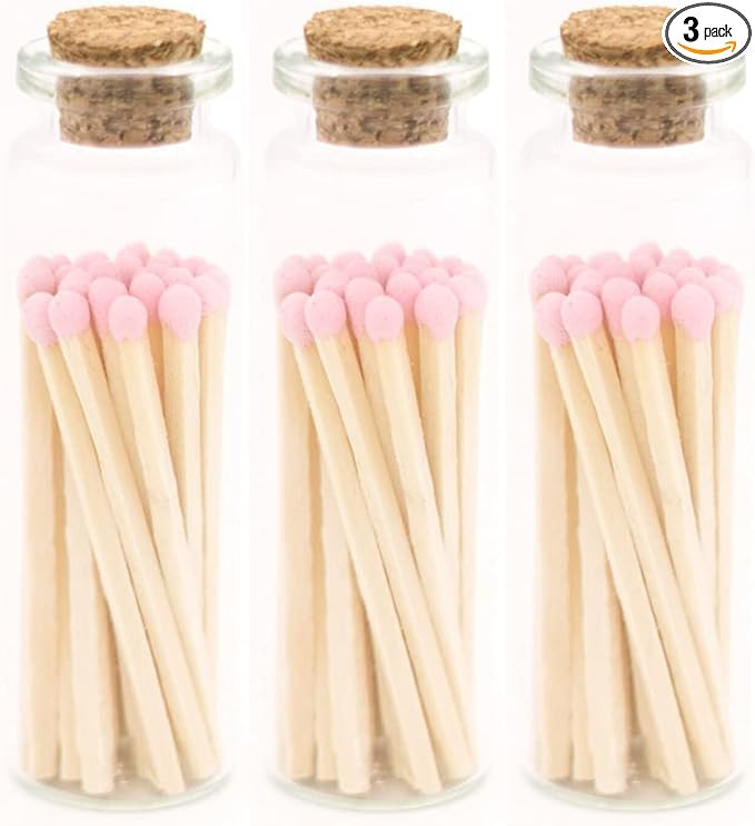 River Birch Lilac Tip Decorative Matches | 60+ Small Premium Wooden Safety Matches | 3 Jars of 20... | Amazon (US)