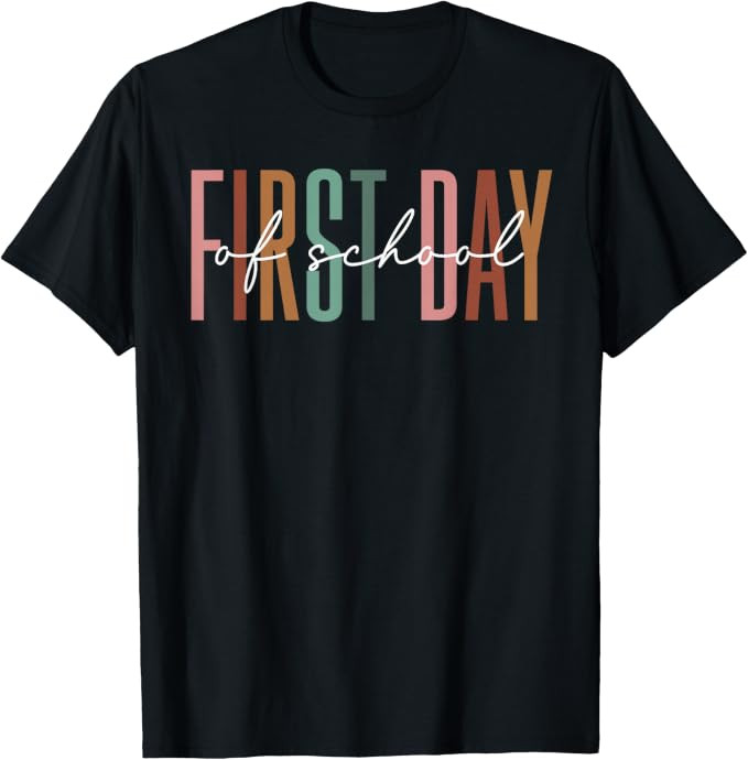 Funny First Day of School Teacher Girls Back to School Women T-Shirt | Amazon (US)