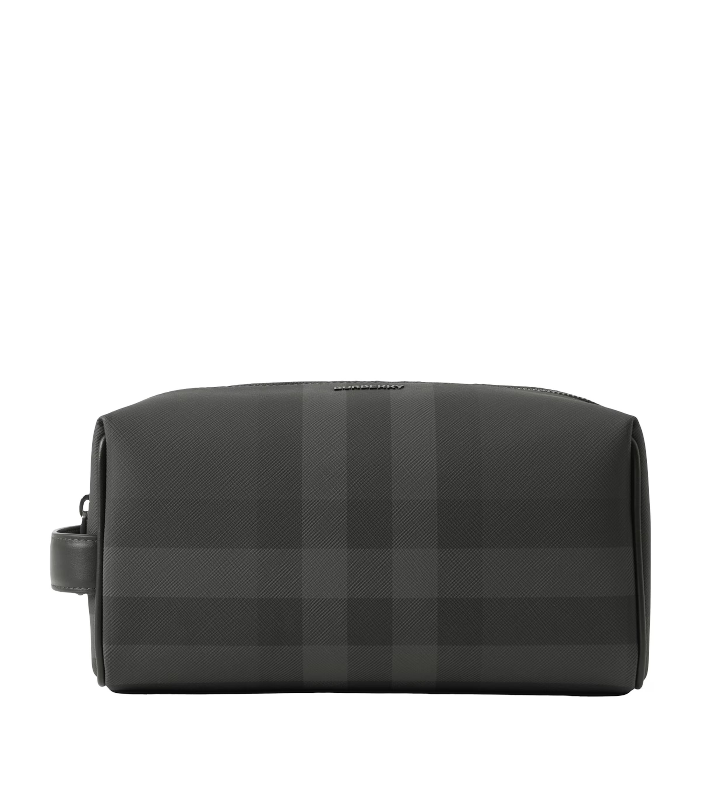 Burberry Leather-Trim Check Wash Bag | Harrods