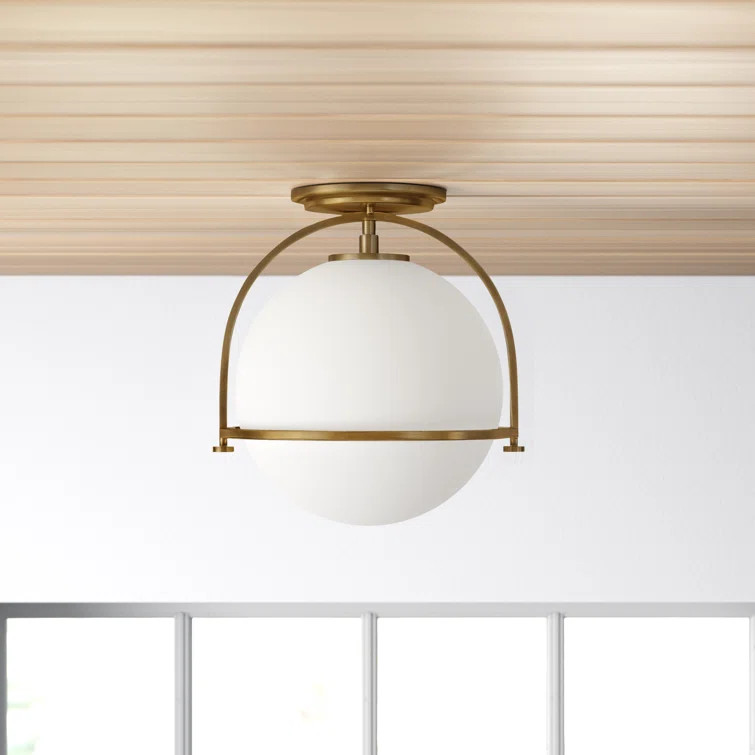 Colvin Glass Semi Flush Mount | Wayfair North America