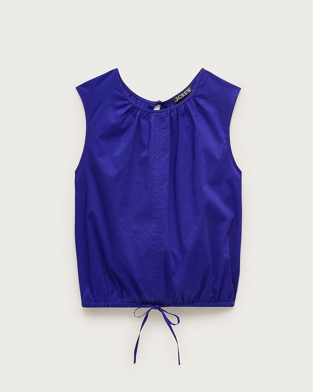 Drawstring-waist tank top in sateen | J. Crew US