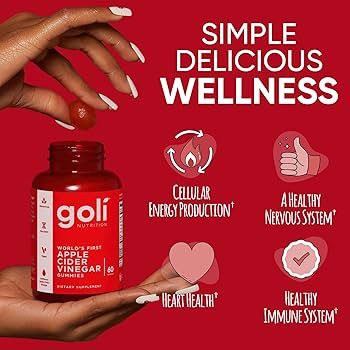 Goli Apple Cider Vinegar Gummies - Worlds First ACV Gummy with Vitamin B12, Beetroot & Pomegranat... | Amazon (US)