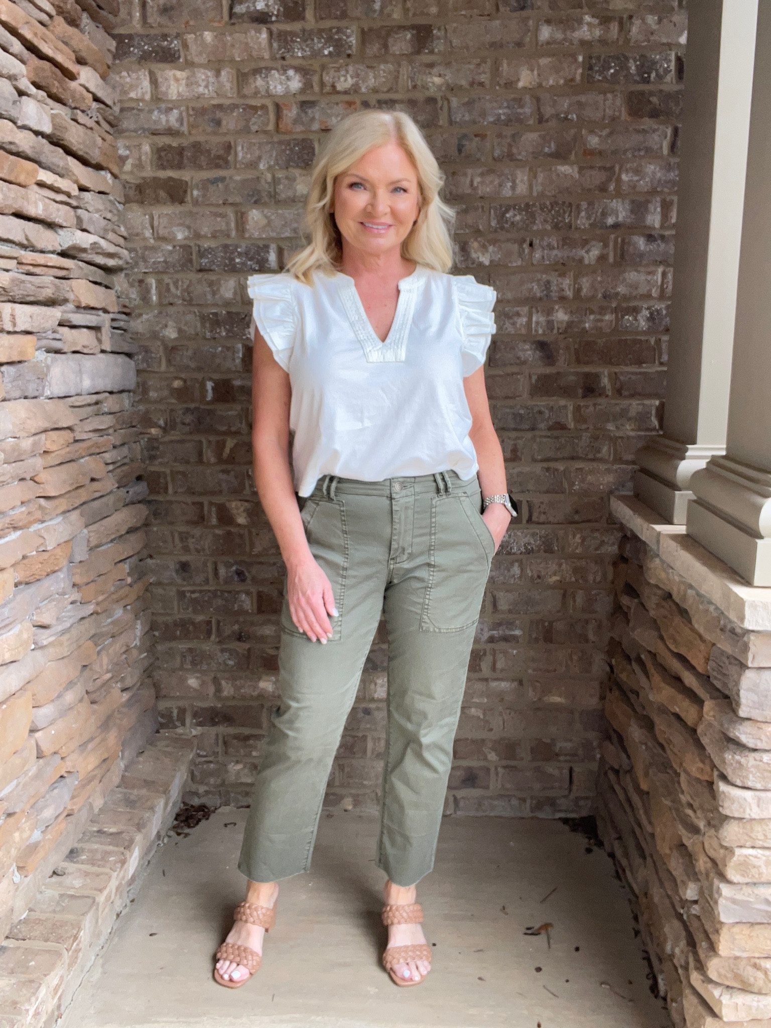 Wearing Small Petite top, 28 Petite pants
Cargo pants 
Petite outfit
Petite style
Anthropologie
Spring outfit
Vacation outfit 

#LTKFind #LTKstyletip #LTKSeasonal