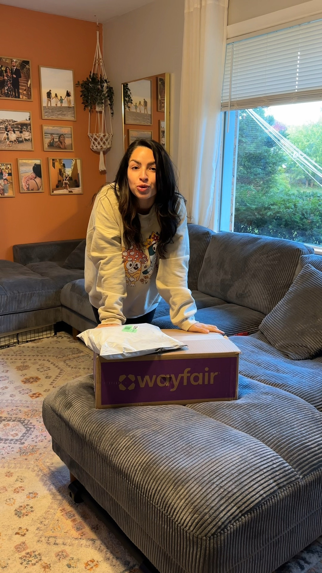 New throw pillows make me happy. PLUS they match our couch so well! Both from Wayfair and both such great finds! 💜 #Wayfair #ad #Wayfairpartner

#LTKFamily #LTKHome #LTKVideo