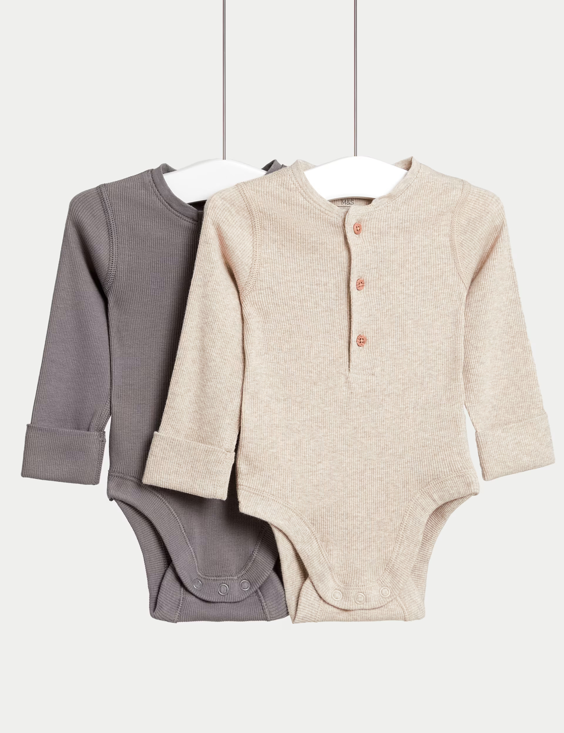 2pk Pure Cotton Bodysuits (0-3 Yrs) | Marks & Spencer (UK)