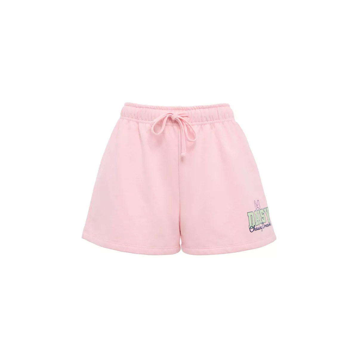 Women's Daisy Duck Run Club Fleece Shorts - Light Pink XS | Target