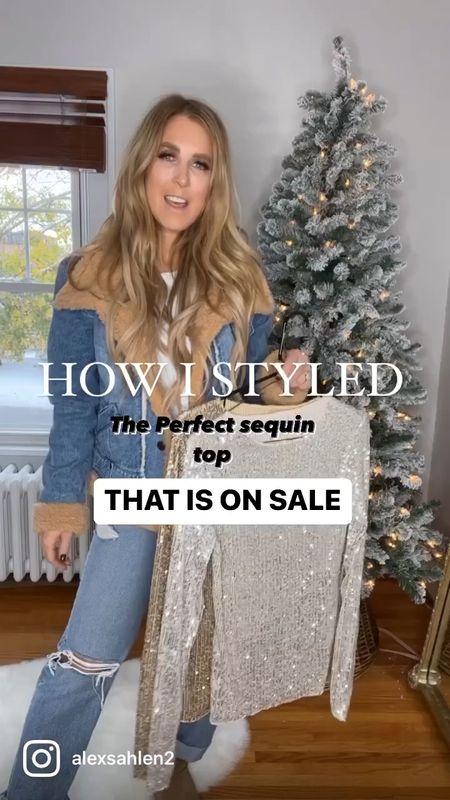 Sequin top on sale 

#LTKHoliday 

#LTKsalealert #LTKSeasonal