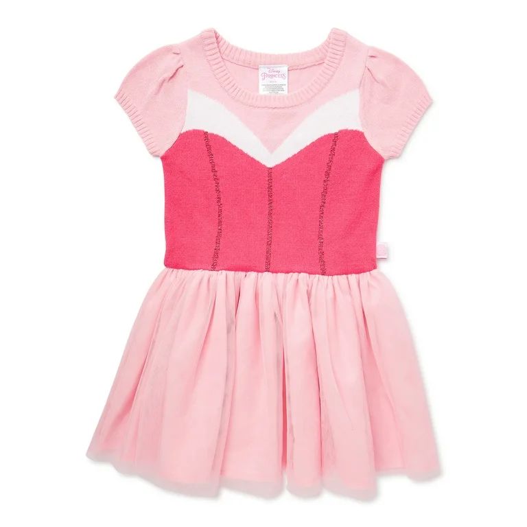 Disney Toddler Girls Sleeping Beauty Cosplay Sweater Dress, Sizes 12M-5T | Walmart (US)