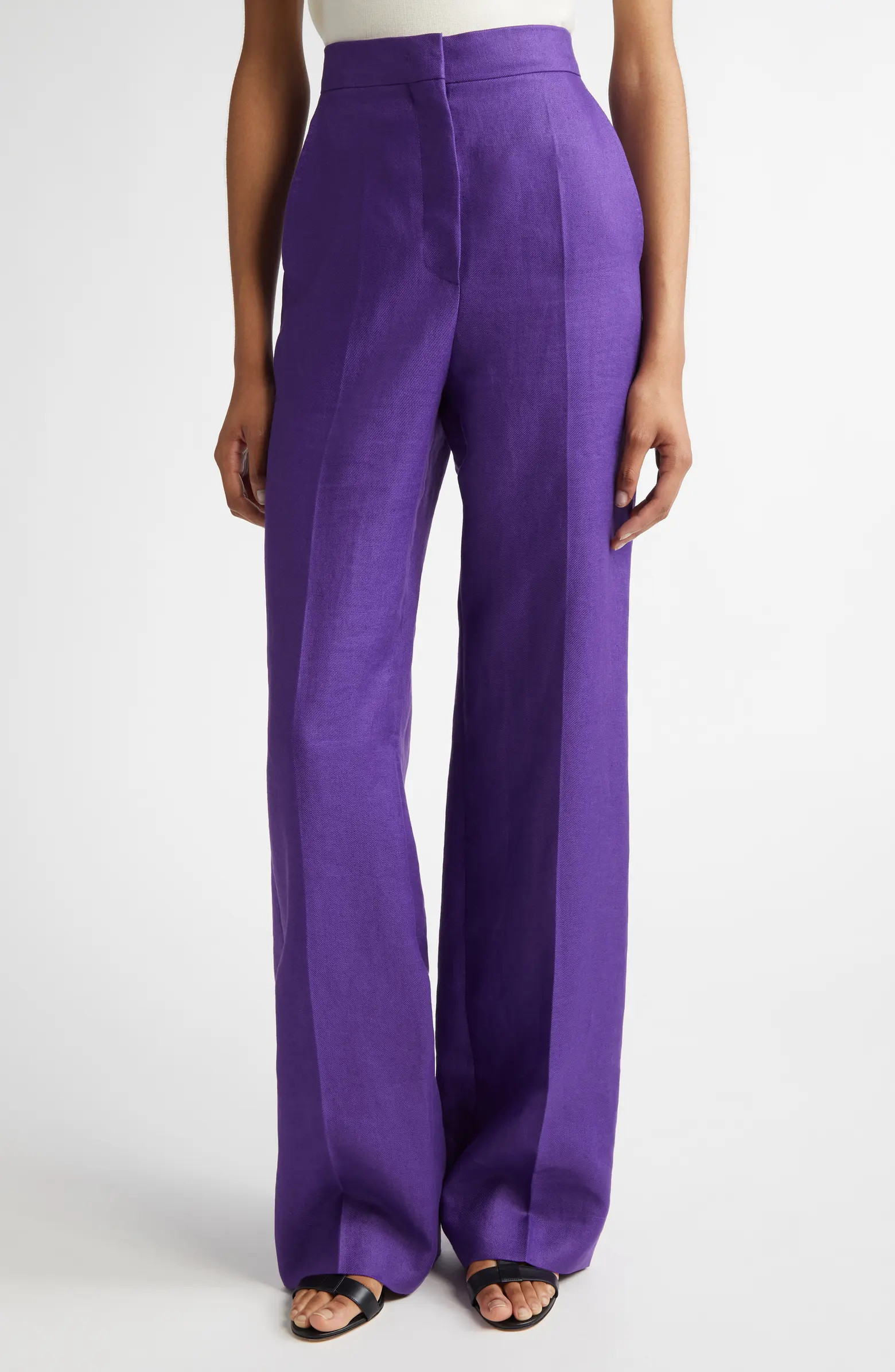 Aversa Flax Linen Wide Leg Trousers | Nordstrom