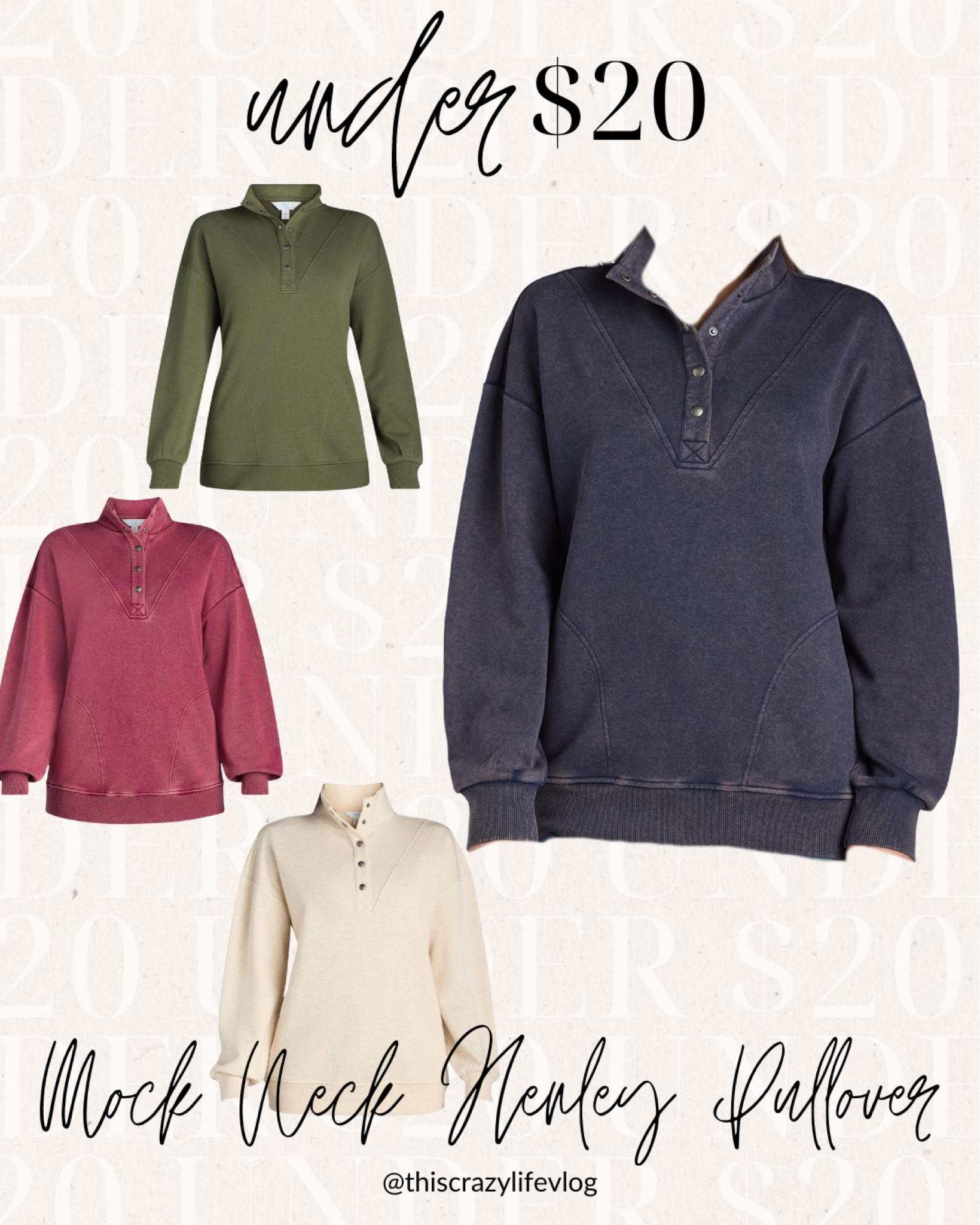 Can you believe this mock neck Henley pullover is UNDER $20!? #walmartpartner 🤍 I will be living in this in the coming months as the fall weather sets in! It’s the perfect lightweight jacket and seriously cannot believe the price on this one! Thank you @walmartfashion for another score! I got mine in the wine color & I love the pop it gives any outfit! But you honestly can’t go wrong with any of the options!  Also, I’m linking a few other cute fall jacket / coat options if you want something other than a pullover! 

@walmart #walmart #walmartfashion

#LTKFallSale #LTKStyleTip #LTKFindsUnder50