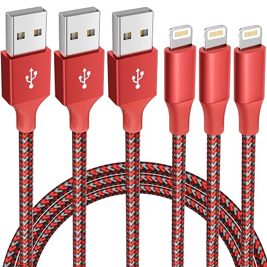 3 Pack 10 FT iPhone Charger Fast Charging Cord MFi Certified Lightning Cable Nylon Braided iPhone... | Amazon (US)