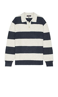 WAO Striped Long Sleeve Polo in Green from Revolve.com | Revolve Clothing (Global)