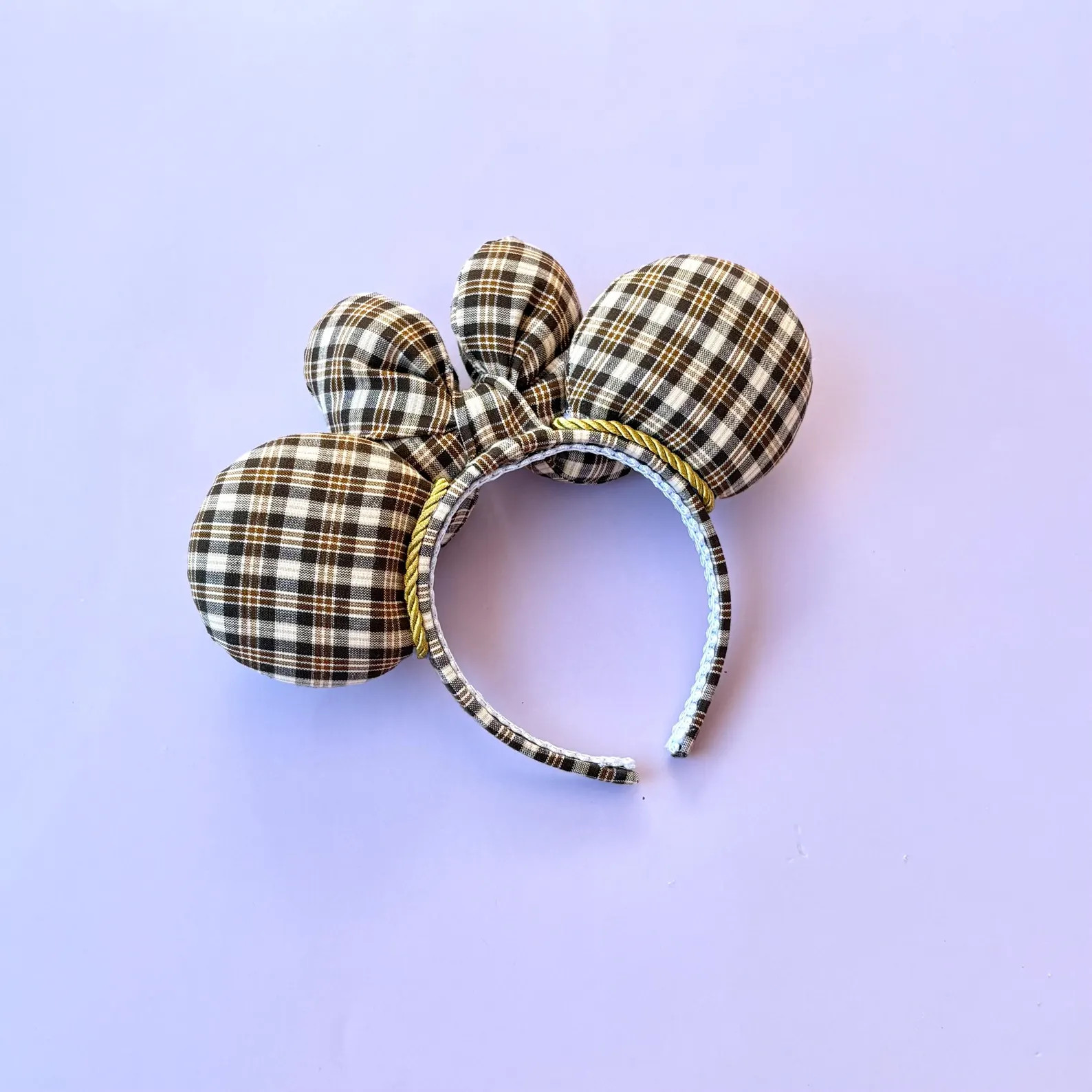 Brown Plaid Corduroy Ears | Etsy (Global)