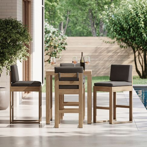 Portside Bar Table (35") & Telluride Bar Stools Set | West Elm (US)