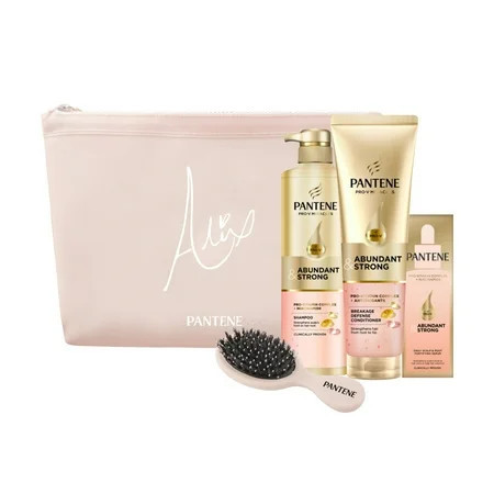Alix Earle Pantene Abundant & Strong Gift Set (Shampoo and Conditioner Serum Brush Bag) | Walmart (US)