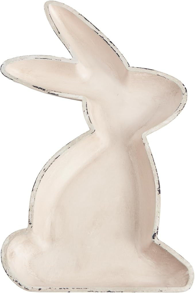 Bunny Shaped Decorative Tray, White Coffee Table Tray for Easter Decorations, Ottoman & Couch Vin... | Amazon (US)