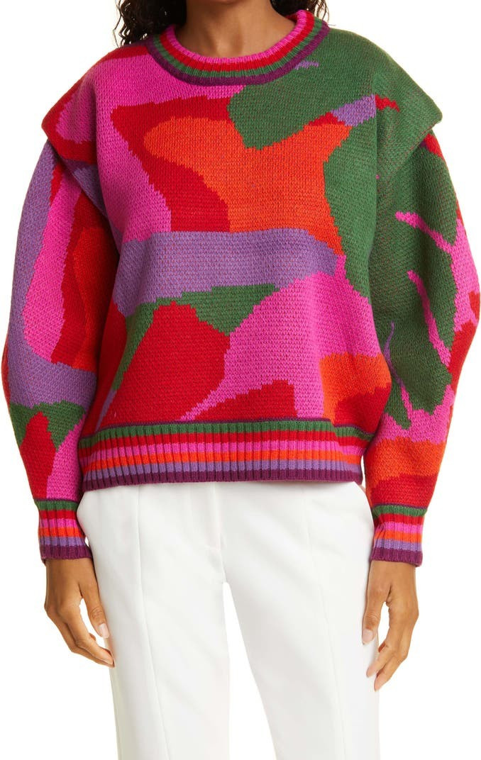 Abstract Camo Sweater | Nordstrom