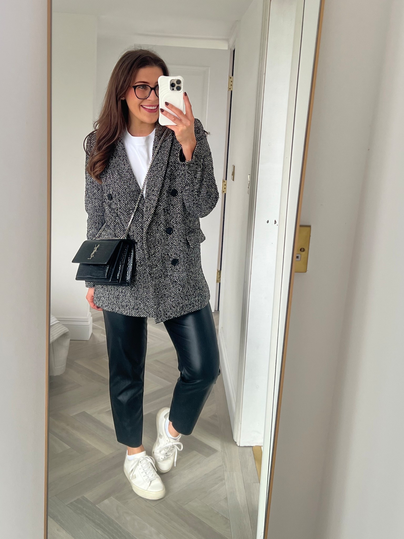 Mint Velvet Blazer
New look leather trousers
Veja Trainers
Cos Long sleeve top
YSL bag 

#LTKuk #LTKmidsize #LTKspring