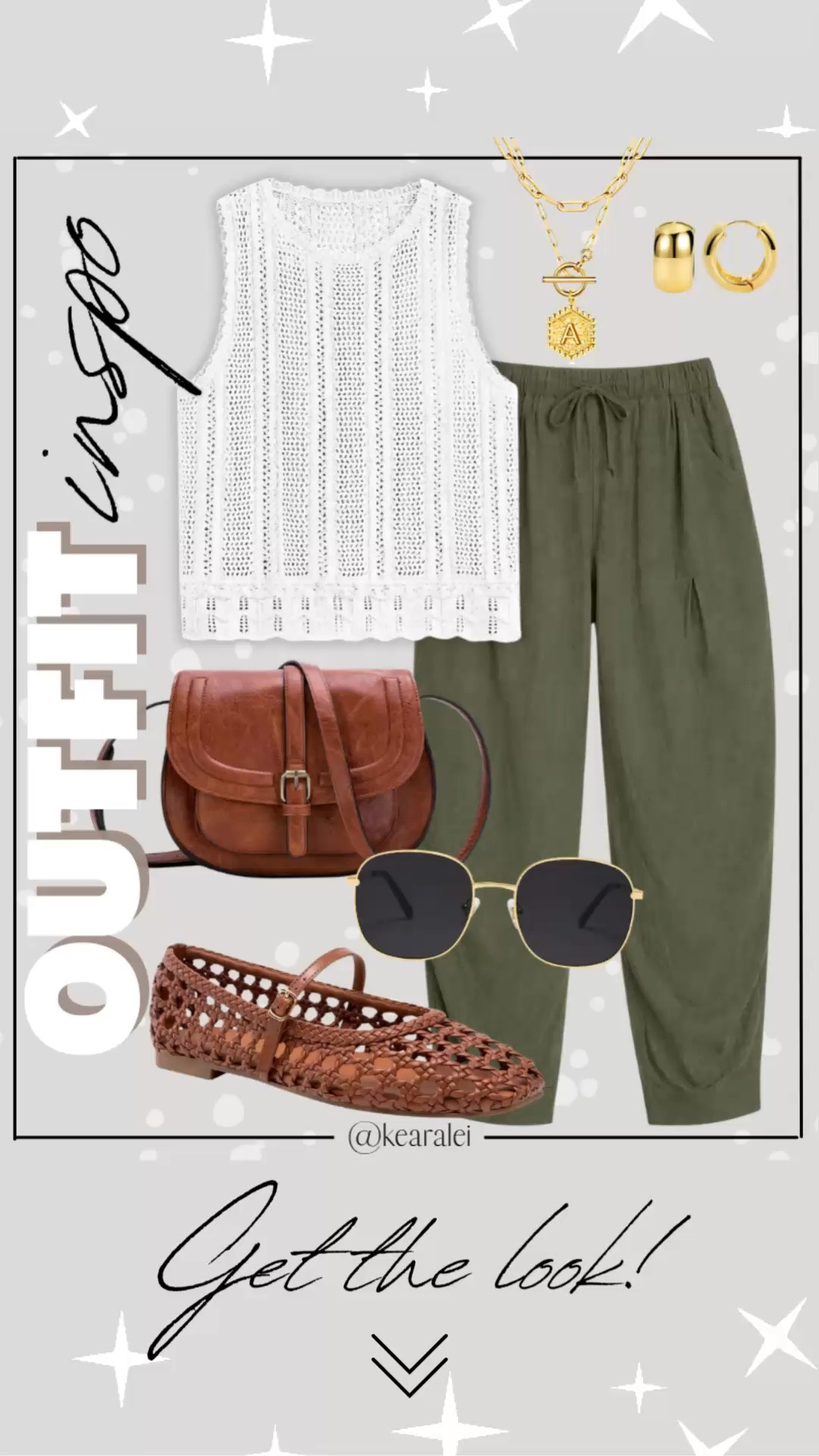 Spring outfits 2026 summer outfits white sweater vest Women crochet tank tops sleeveless top knit pullover beach cover up vacation outfits resort cruise outfit with olive green linen baggy harem pants Summer loose drawstring casual lounge pant barrel leg pants brown faux leather woven ballet Mary Jane flats mesh flats dressy comfortable square toe ballerina flats with adjustable buckle strap for Work Casual Travel Daily Brien faux leather crossbody bags small saddle purse and boho cross body handbags vegan Leather aviator sunglasses gold round frame retro gold chunky jewelry
.
.
Mom outfits, casual outfits, boho outfit, teacher outfits, Fitness Wear, Activewear, exercise outfit, workout leggings, sports bra, Lulu lemon, free people motion active athleisure Amazon fashion, teacher outfits, business casual, casual outfits, neutrals, street style, Midi skirt, Maxi Dress, Swimsuit, Bikini, Travel, skinny Jeans, Puffer Jackets, Concert Outfits, Cocktail Dresses, Sweater dress, Sweaters, cardigans Fleece Pullovers, hoodies, button-downs, Oversized Sweatshirts, Jeans, High Waisted Leggings, dresses, joggers, fall Fashion, winter fashion, leather jacket, Sherpa jackets, Deals, shacket, Plaid Shirt Jackets, apple watch bands, lounge set, Date Night Outfits, Vacation outfits, Mom jeans, shorts, sunglasses, Disney outfits, Romper, jumpsuit, Airport outfits, biker shorts, Weekender bag, plus size fashion, Stanley cup tumbler Target, Abercrombie and fitch, Amazon, Shein, Nordstrom, H&M, forever 21, forever21, Walmart, asos, Nordstrom rack, Nike, adidas, Vans, Quay, Tarte, Sephora, lululemon, free people, j crew jcrew factory, old navy


#LTKootd #LTKSeasonal #LTKSaleAlert