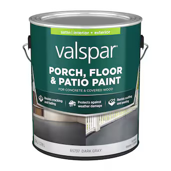Valspar Dark Gray Satin Interior/Exterior Porch and Floor paint ( 1-gallon ) | Lowe's