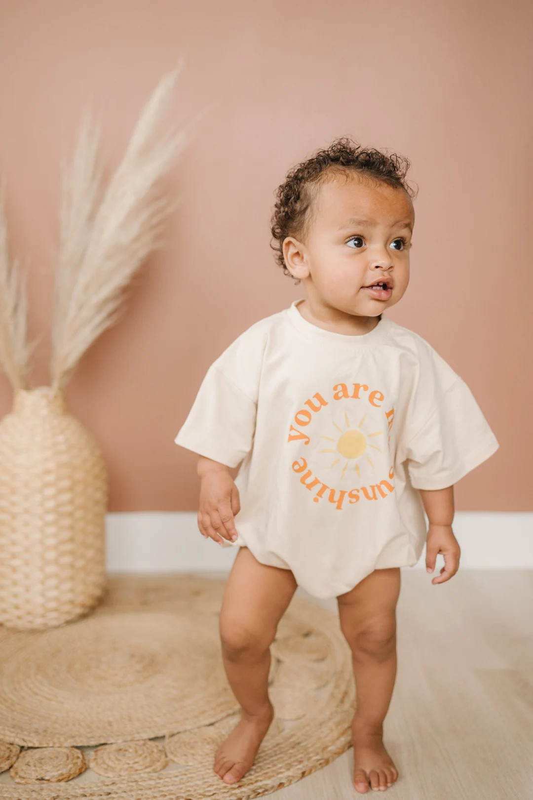 You Are My Sunshine Oversized T-Shirt Romper - Baby Bubble Romper - Baby Boy Outfit - Baby Girl C... | Etsy (US)