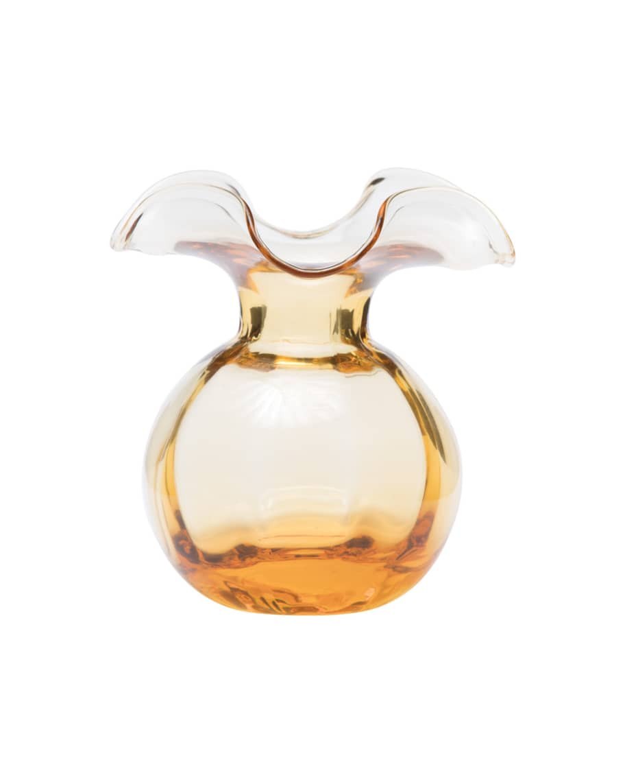 Vietri Hibiscus Glass Bud Vase, Amber | Neiman Marcus