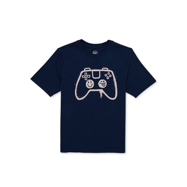 Wonder Nation Boys Short Sleeve Core Graphic T-Shirt, Sizes 4-18 & Husky | Walmart (US)