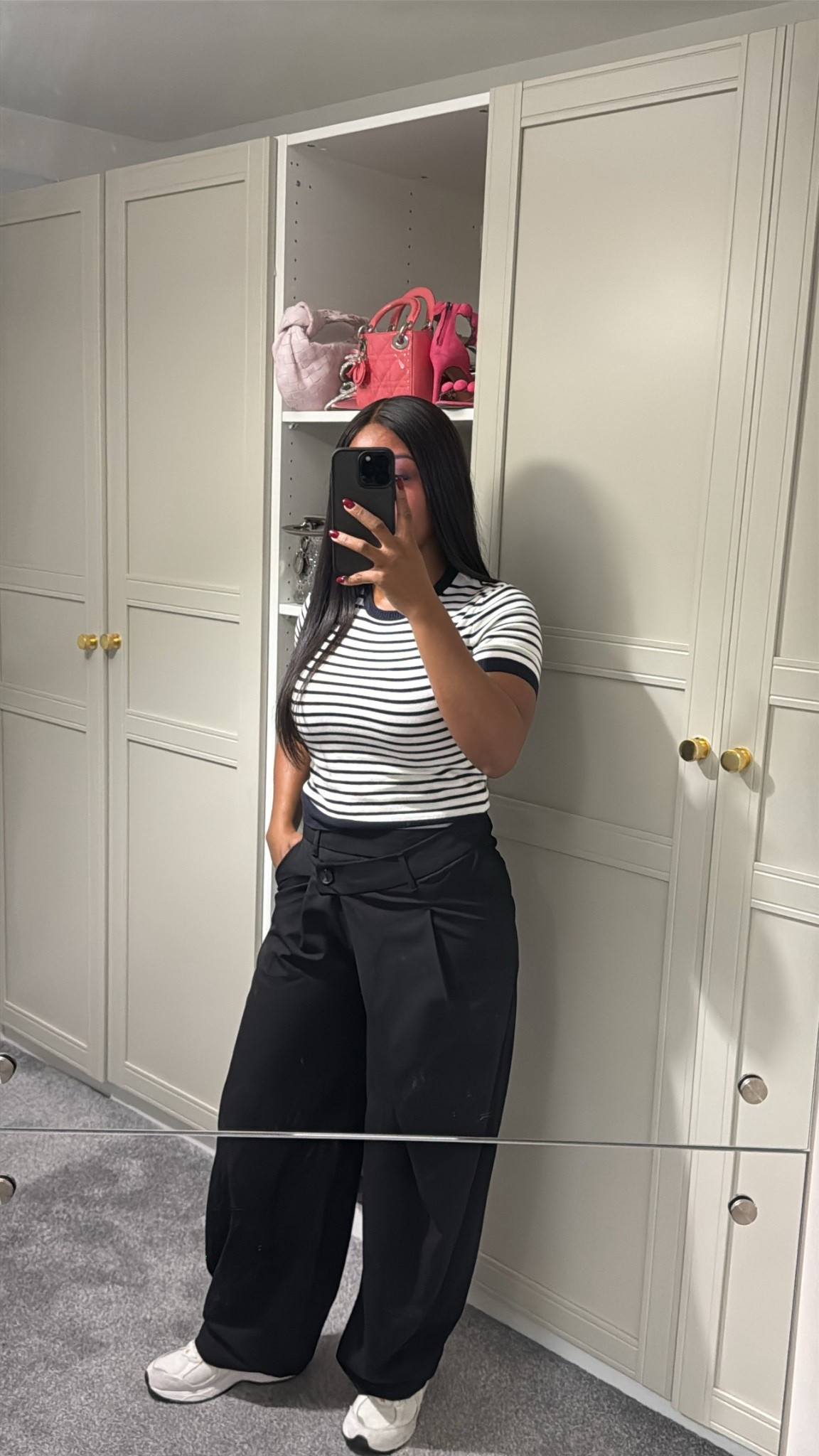 Workwear 
Black trousers
Knit top 

#LTKuk #LTKworkwear