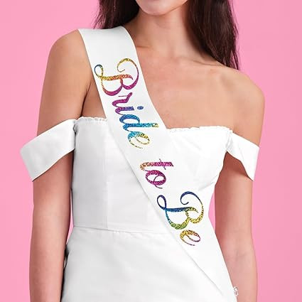 xo, Fetti Bride to Be Satin Sash, Rainbow Foil | Bachelorette Party Decorations, LGBTQ Bridal Sho... | Amazon (US)