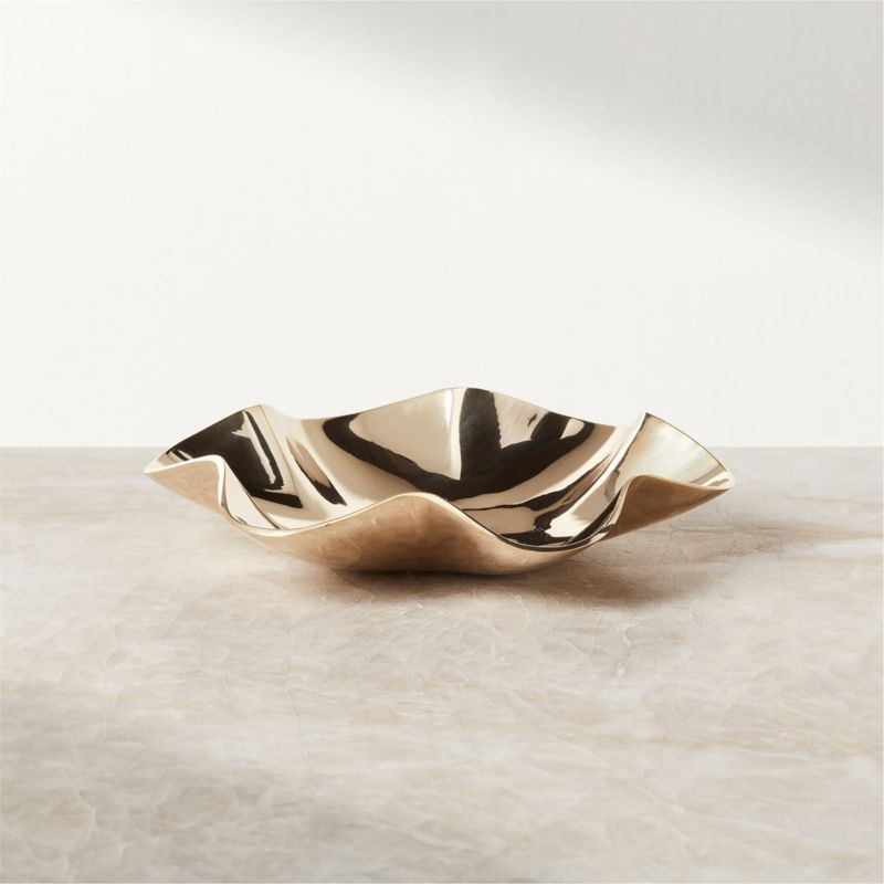 Lulu Polished Brass Catchall Dish + Reviews | CB2 | CB2