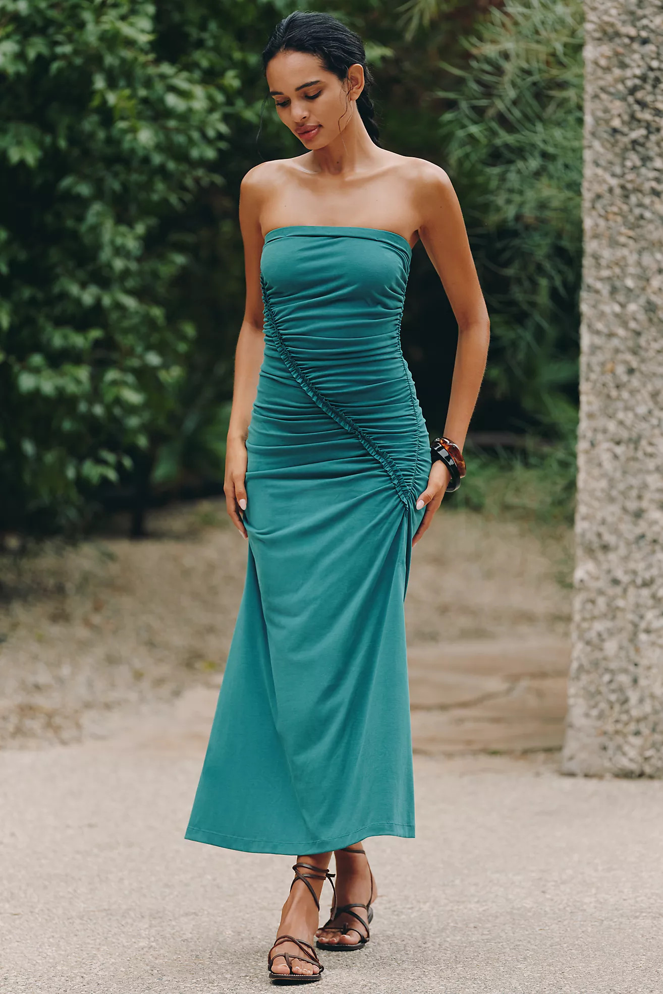 Gabbie Strapless Ruched Tube Dress by Celandine | Anthropologie (US)