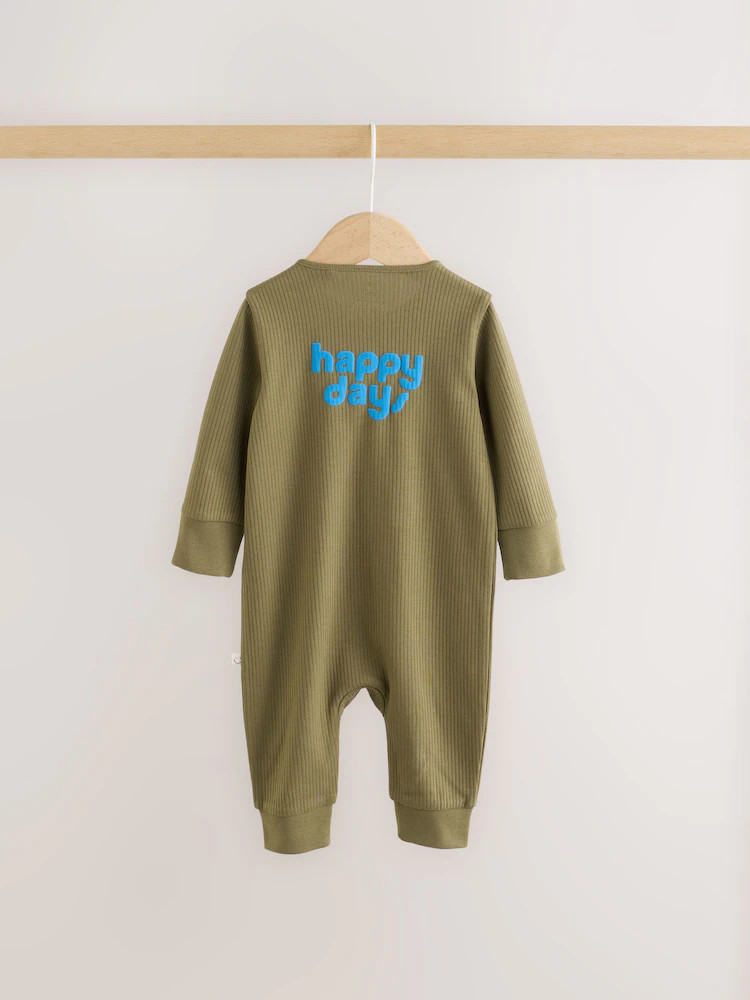Multi Checkerboard Two Way Zip Baby Sleepsuits 3 Pack (0mths-3yrs) | Next EU