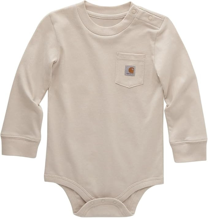 Carhartt baby-girls Long-sleeve Pocket Bodysuit | Amazon (US)