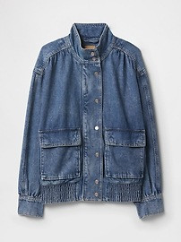 UltraSoft Denim Bomber Jacket | Gap (US)