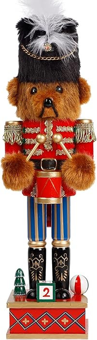Joliyoou Christmas Nutcracker Figures, 14 Inch, Wooden Nutcracker Bear Drummer Ornaments
        ... | Amazon (US)